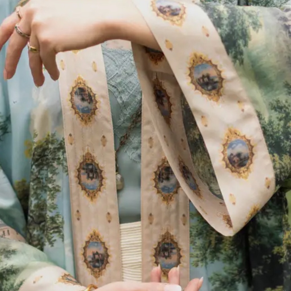 ⭐️New✨ Market of Stars Mythmaker Opera Duster Vintage Art Soft Kimono Robe - Picture 4 of 15